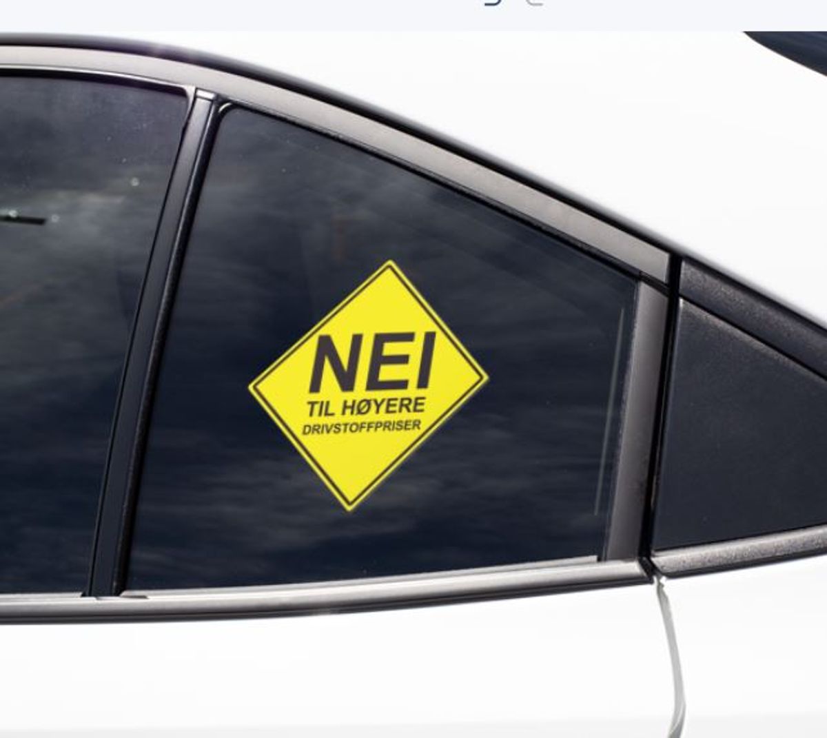 Nei til høyere drivstoff klistremerke