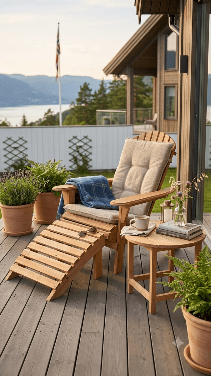 Woods Adirondack fotstøtte